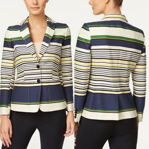 TOMMY HILFIGER STRIP BLAZER 🆕 - Picture 1 of 8